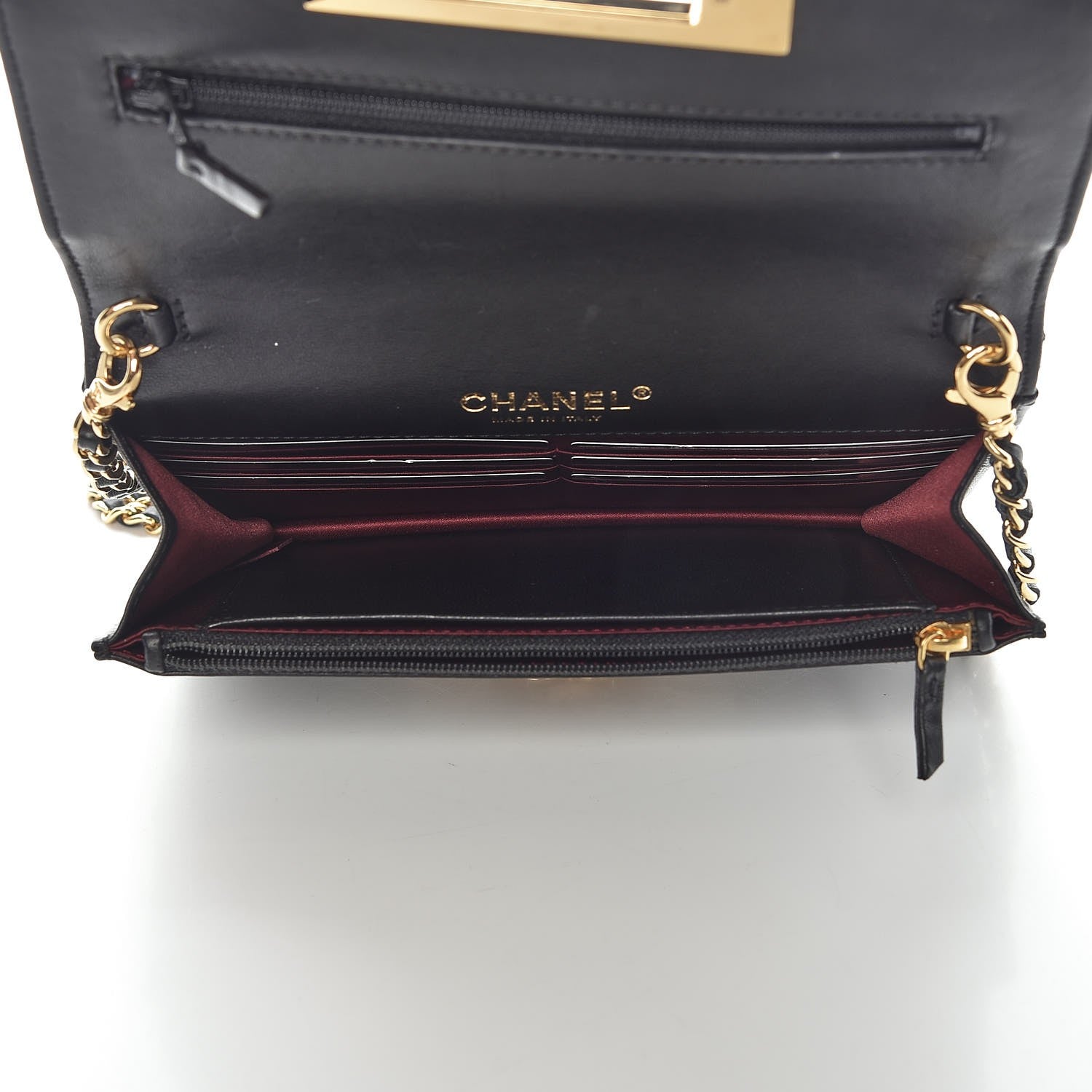 Chanel Lambskin Quilted Golden Class Wallet on Chain WOC Black 5 of 9