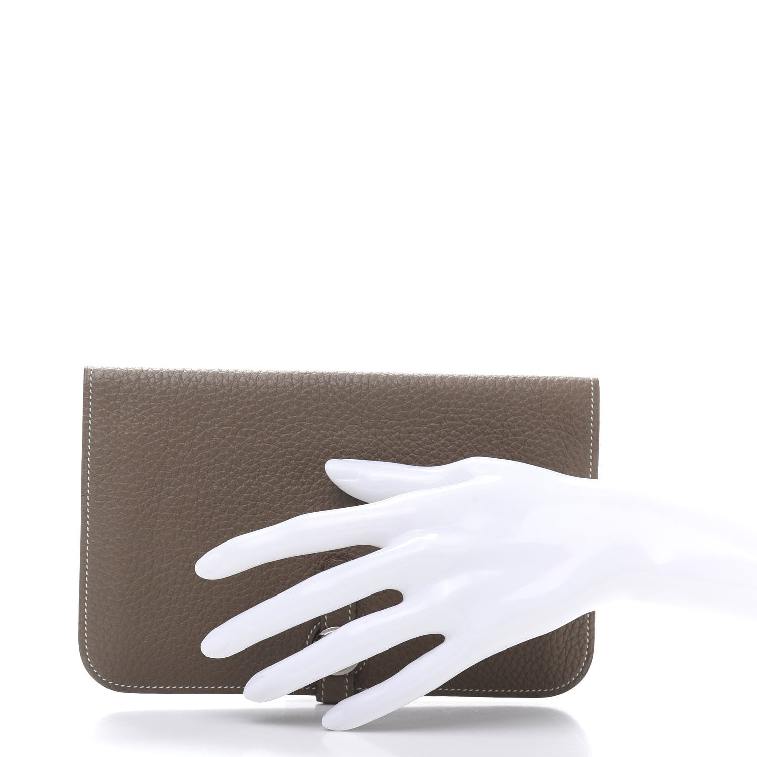 Hermes Togo Dogon Duo Wallet Etoupe 2 of 13