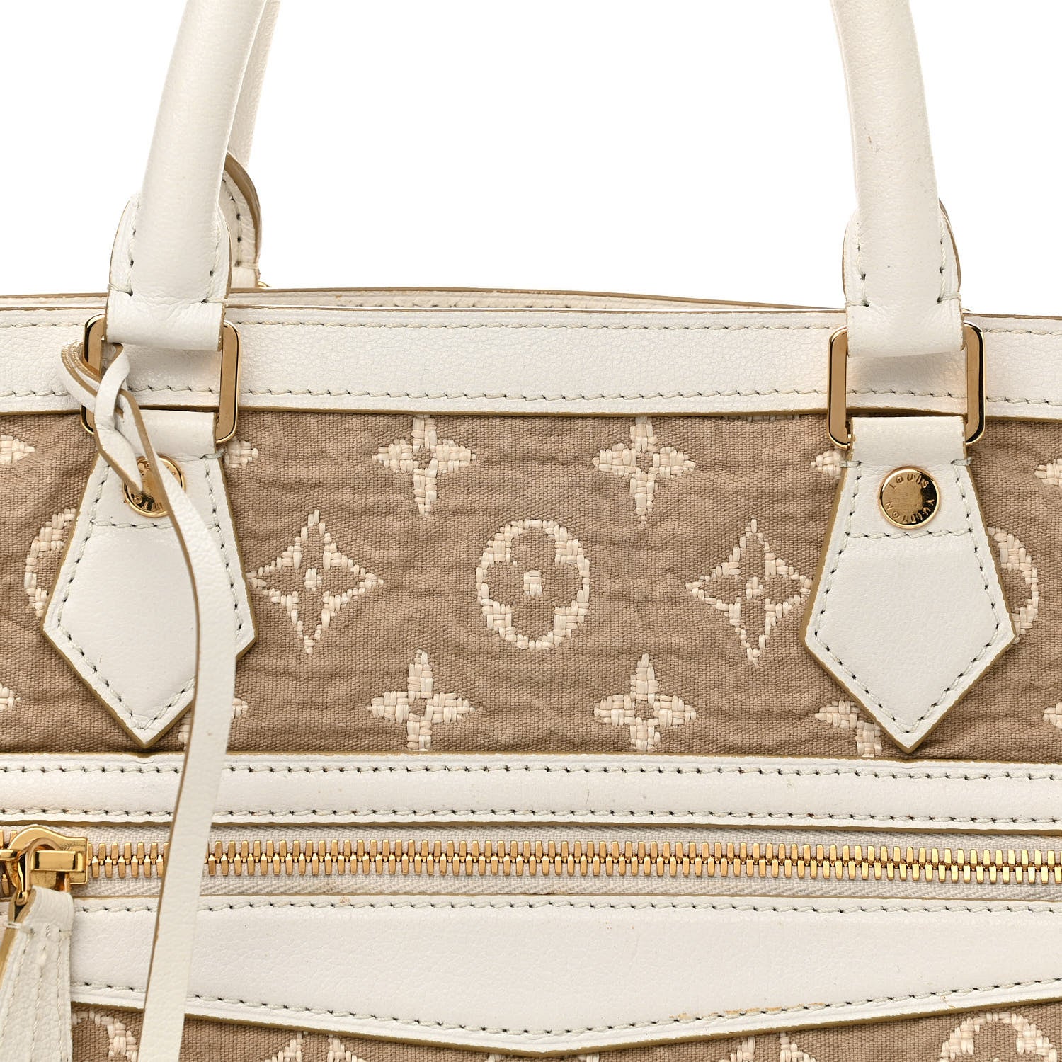 Louis Vuitton Monogram Sabbia Cabas MM White 7 of 11