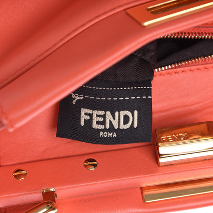 Fendi Nappa Mini Peekaboo Iconic Satchel Azalea 7 of 11