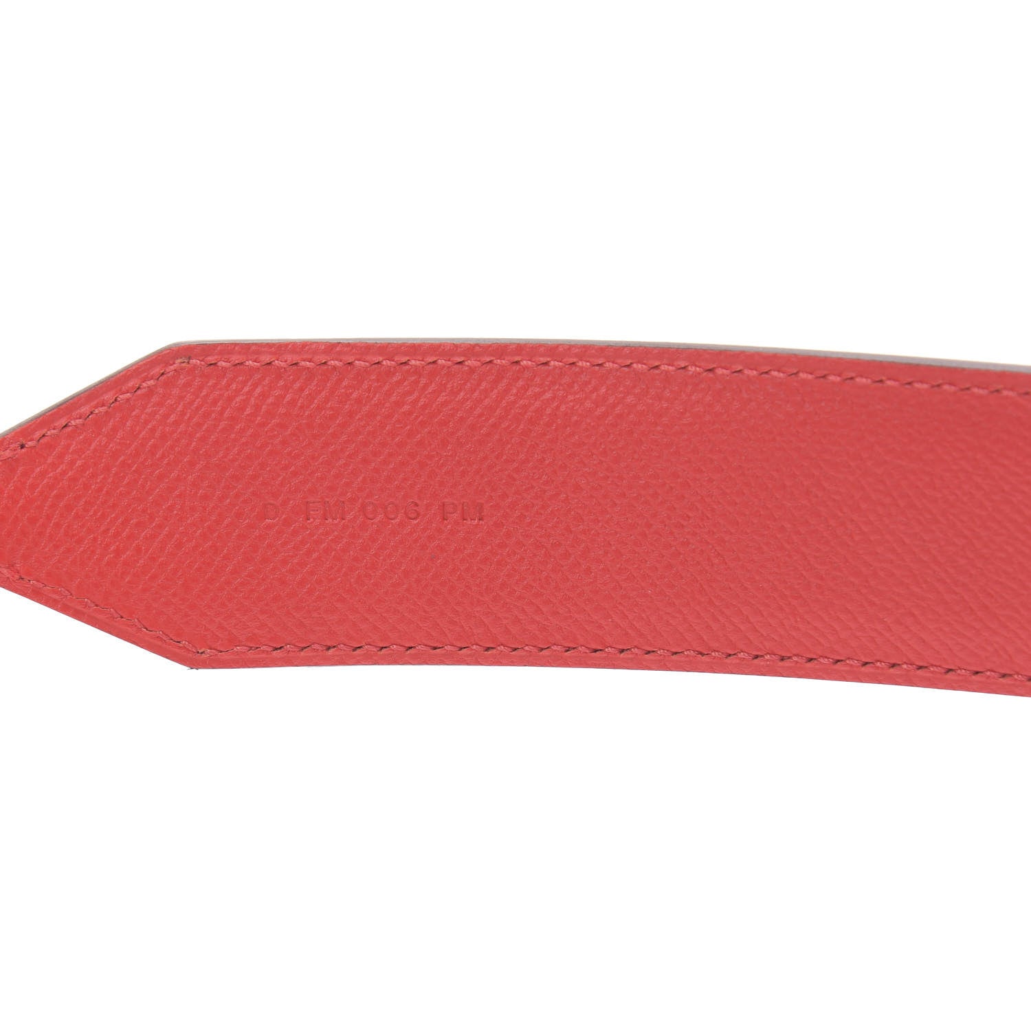 Hermes Epsom 40mm Mousqetons Tressage Shoulder Strap Rouge Coeur Bleu du Nord Rouge H 4 of 5