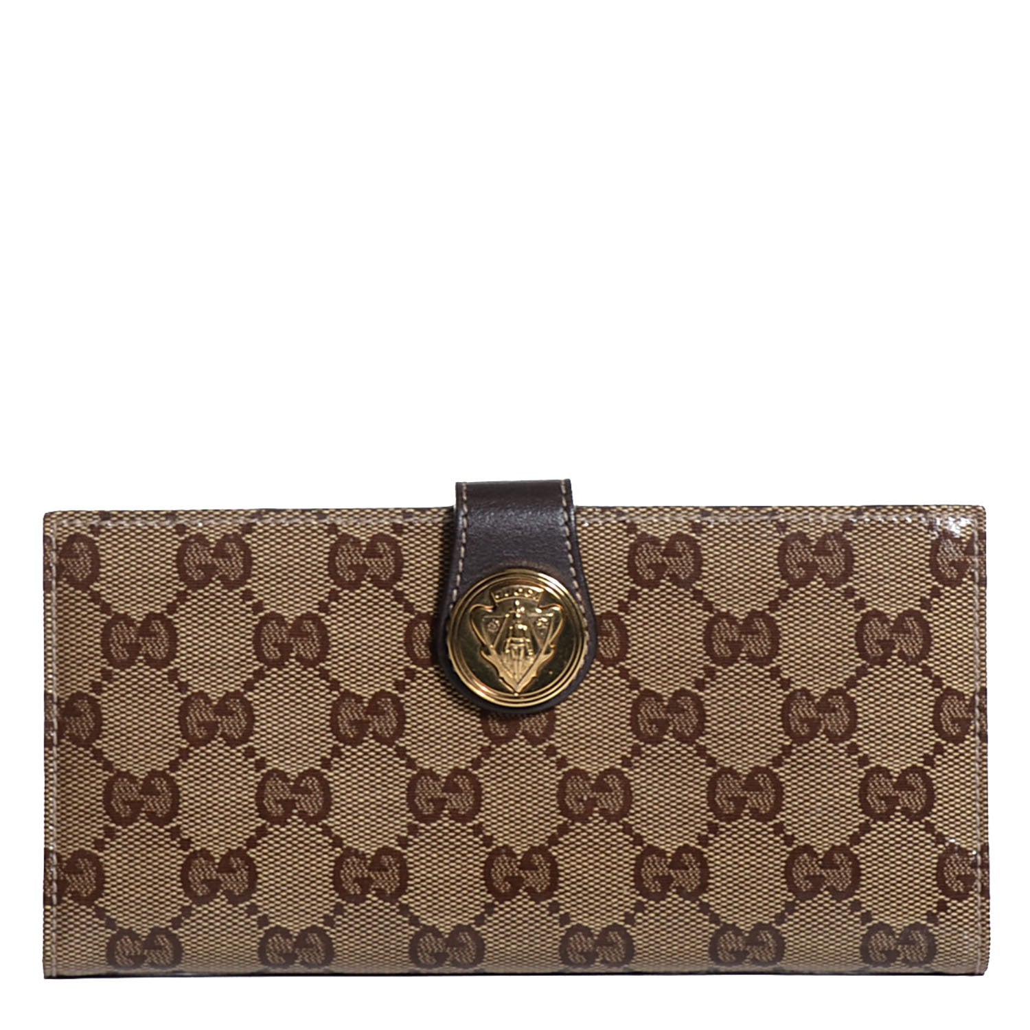 Gucci Crystal Monogram Hysteria Continental Wallet Brown 1 of 7