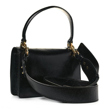 Christian Dior Crinkled Patent Lambskin Dio(r)evolution Top Handle Flap Bag Black 4 of 17