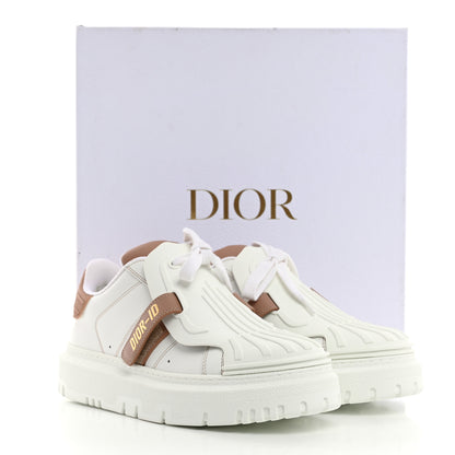 Christian Dior Calfskin Bi-Color Dior-ID Platform Sneakers 38.5 White Nude 9 of 9