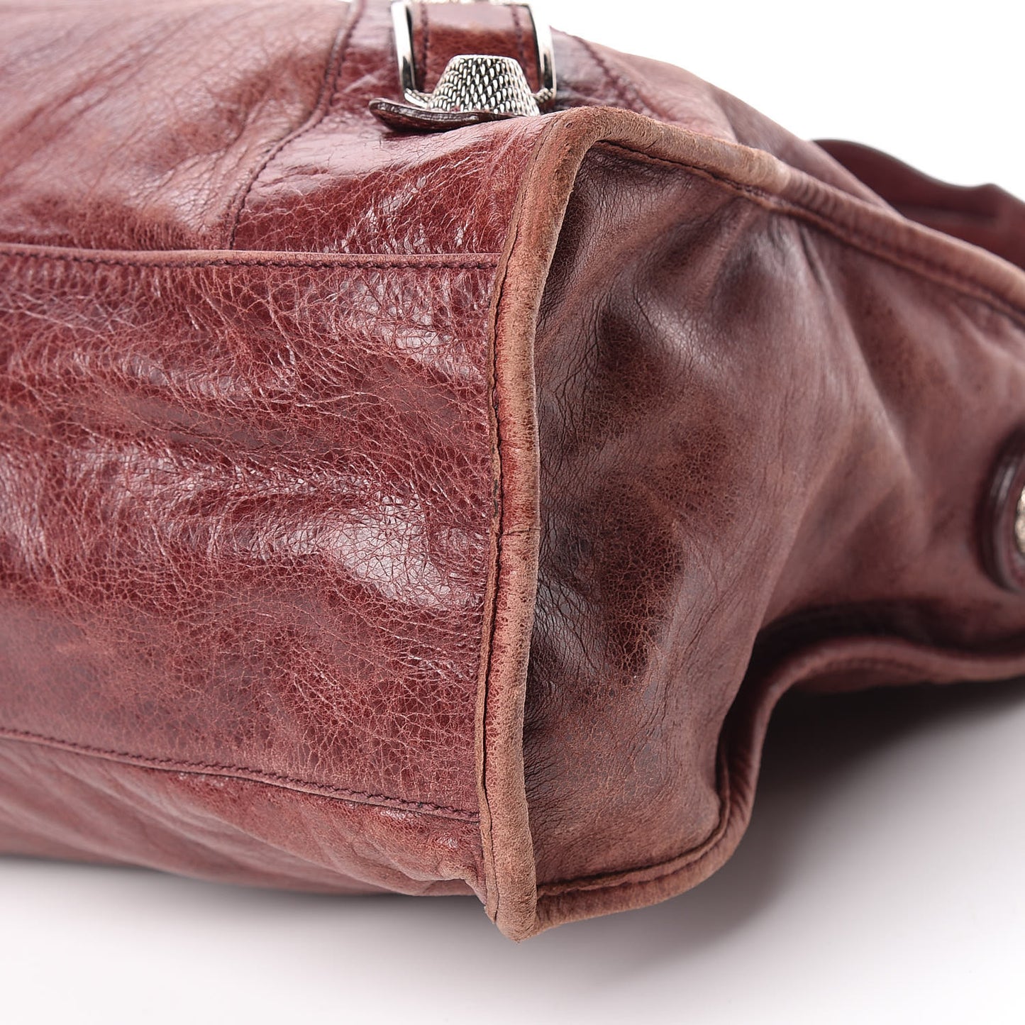 Agneau Giant 21 Silver Hardware City Dark Wine