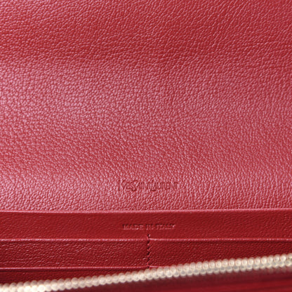 Saint Laurent Calfskin Monogram Belle de Jour Chain Clutch Rouge Orient 8 of 10