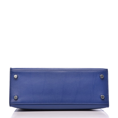 Hermes Tadelakt Kelly Sellier 25 Bleu Electrique 33 of 38