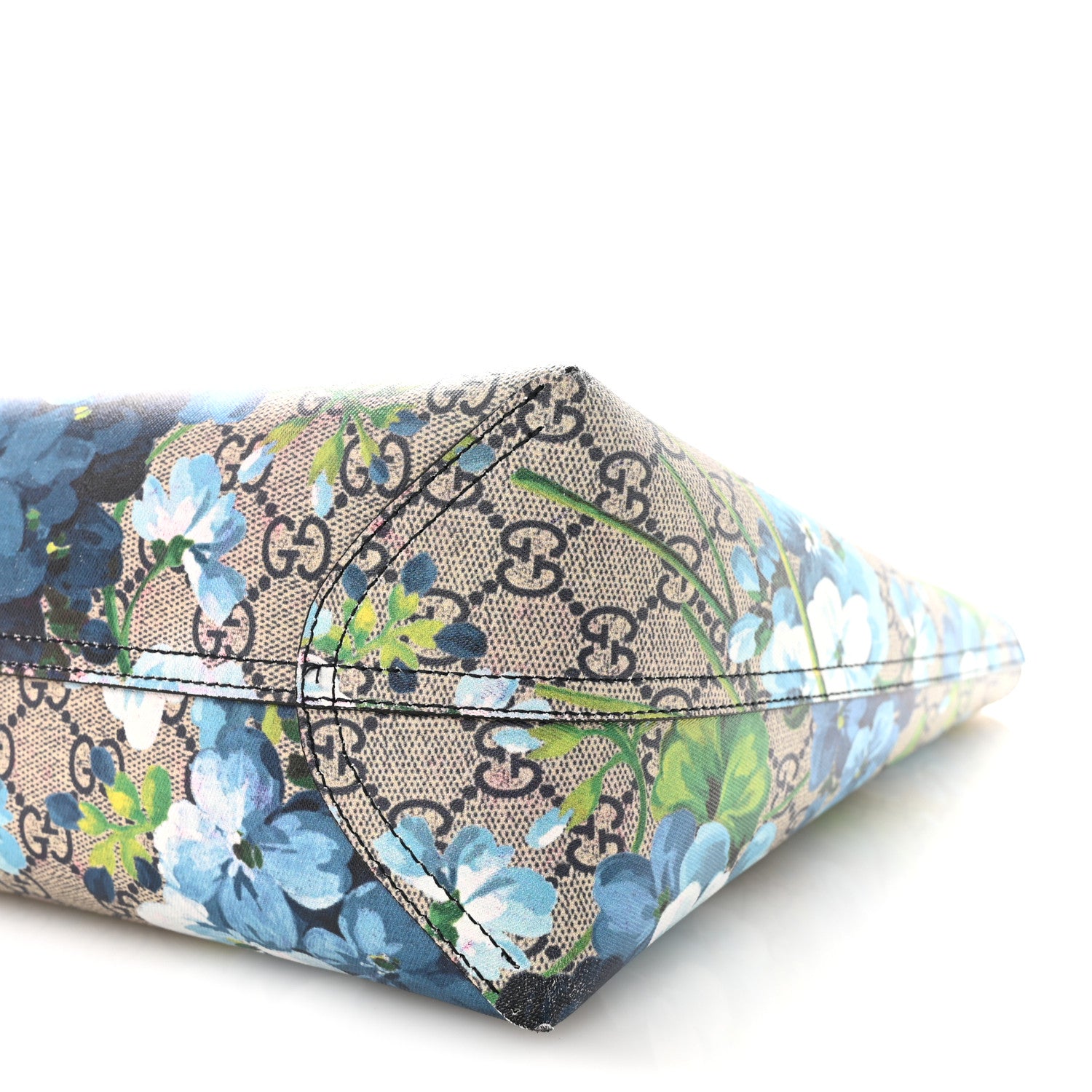 Gucci GG Supreme Monogram Blooms Medium Reversible Tote Beige Blue 15 of 17