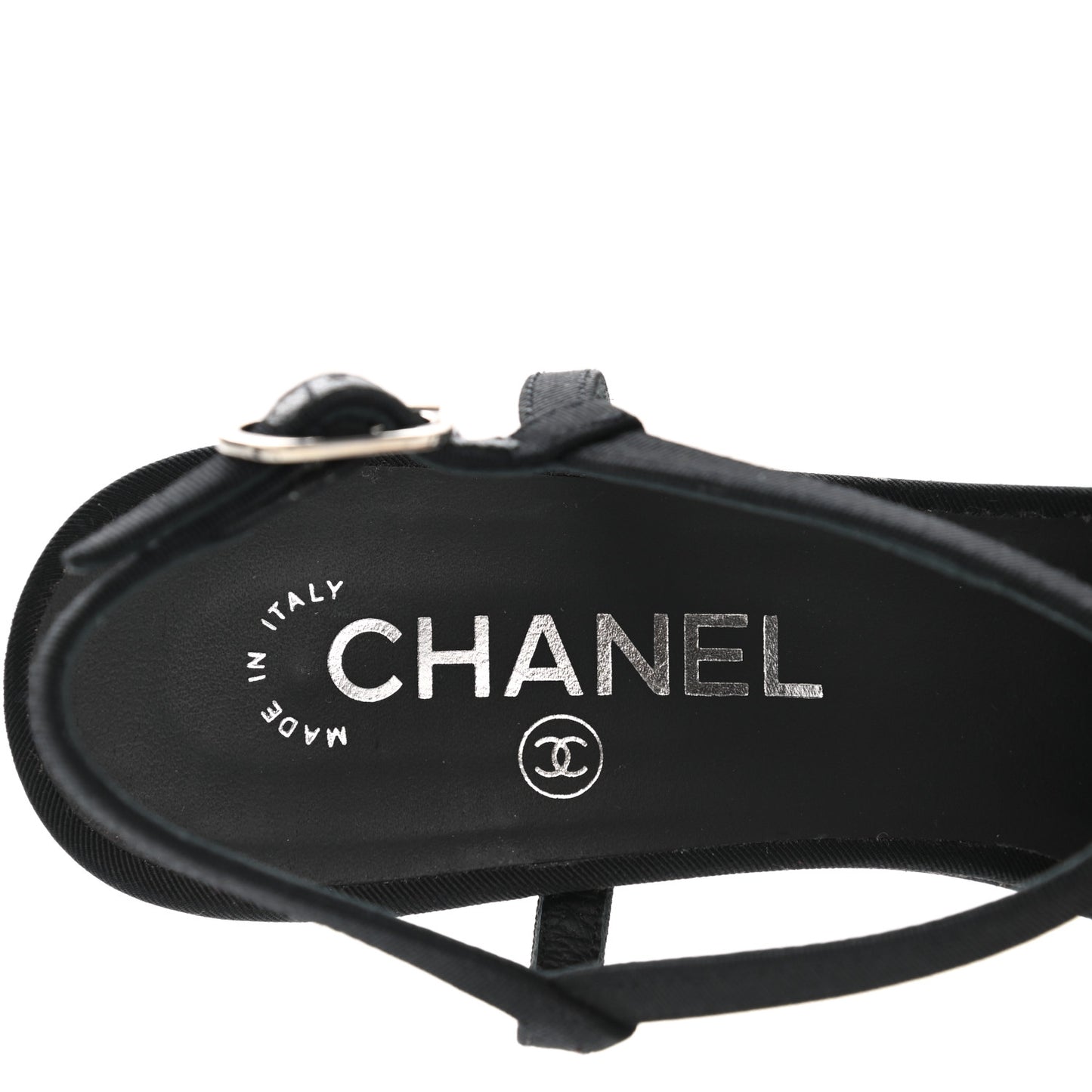 Grosgrain Pearl Sandals 38.5 Black