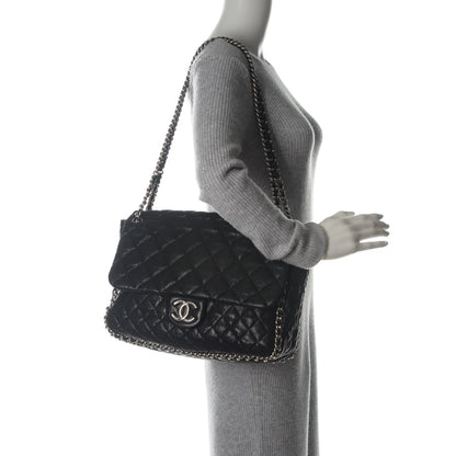 Chanel Washed Lambskin Quilted Maxi Chain Around Flap Black 2 of 7