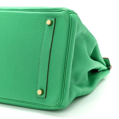 Hermes Taurillon Clemence Birkin 35 Menthe 9 of 12
