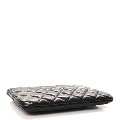 Chanel Lambskin Quilted Cosmetic Case So Black 4 of 8