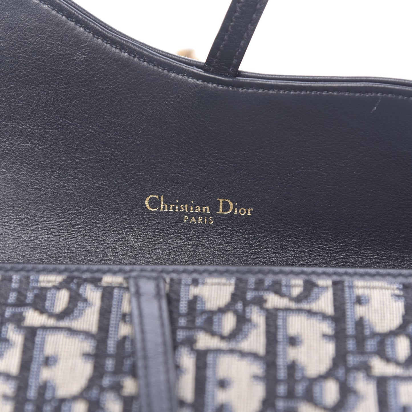 Oblique Saddle Chain Long Wallet Blue