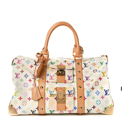 Louis Vuitton Monogram Multicolor Keepall 45 White 1 of 9