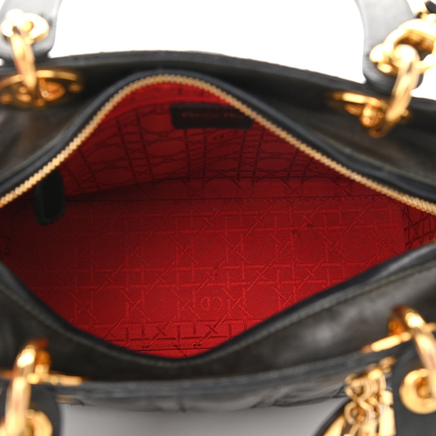 Lambskin Cannage Medium Lady Dior Black