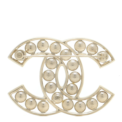 Chanel CC Pearl Brooch Pin Gold 2 of 5