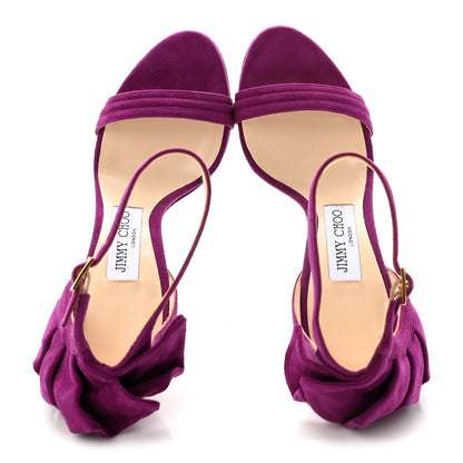 Jimmy Choo Suede Kerry 100 Sandals 37 Madeline 2 of 8