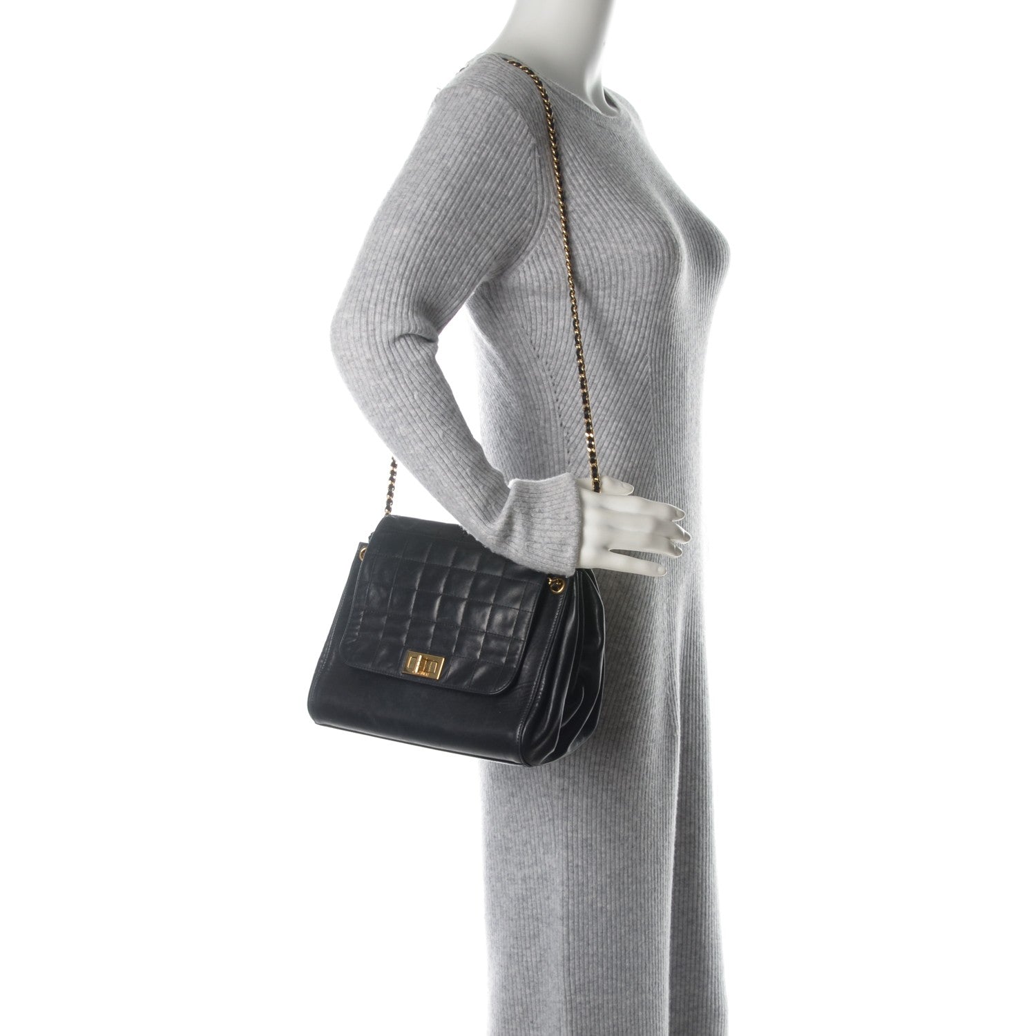 Chanel Lambskin Chocolate Bar Accordion Flap Black 3 of 8