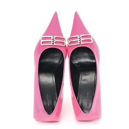 Balenciaga Shiny Calfskin BB Square Knife 80mm Pumps 37 Sweet Pink 2 of 10