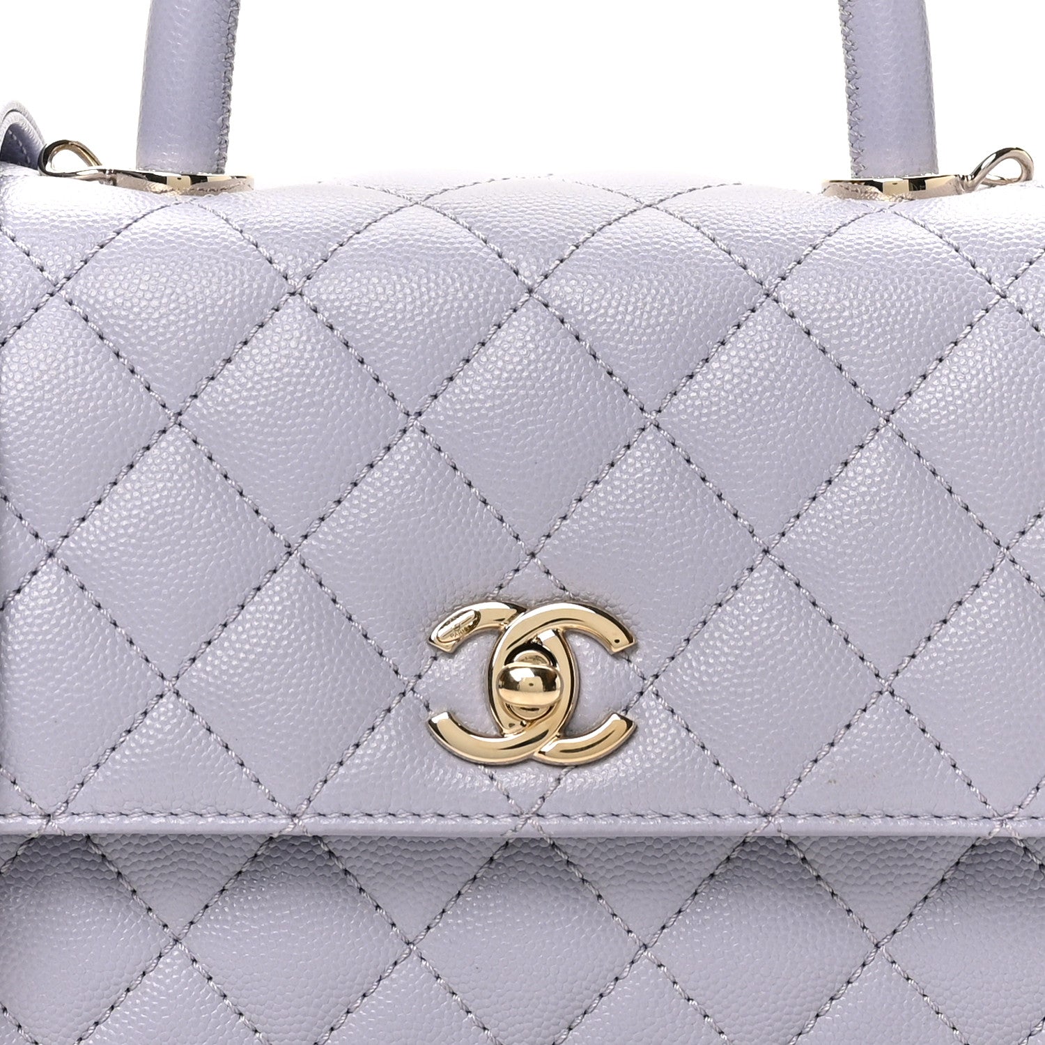 Chanel Caviar Quilted Mini Coco Handle Flap Light Purple 8 of 10