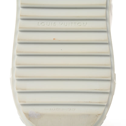 Louis Vuitton Monogram Embossed Calfskin Damier Azur Time Out Sneakers 38.5 Rose Clair Pink 8 of 8