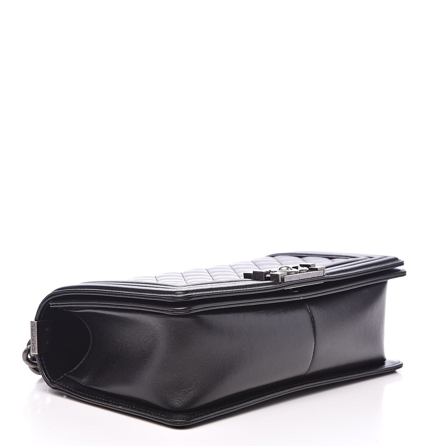 Lambskin Quilted Medium Boy Flap Black