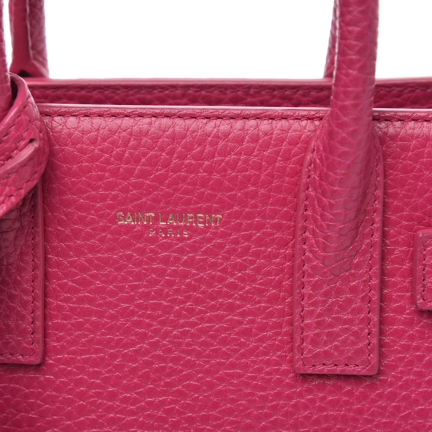 Grained Calfskin Nano Sac De Jour Fuchsia