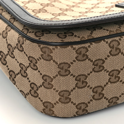 Gucci Monogram Flap Messenger Bag Beige Dark Brown 8 of 9