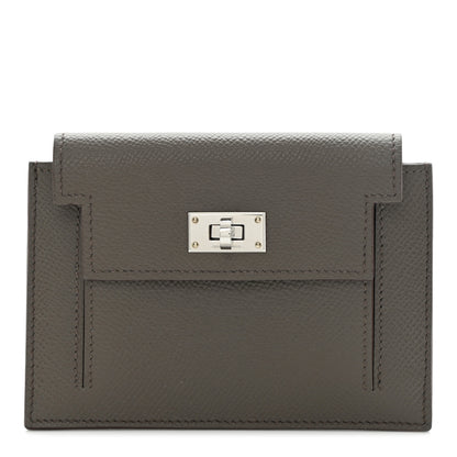 Hermes Epsom Kelly Pocket Compact Wallet Etain 1 of 11