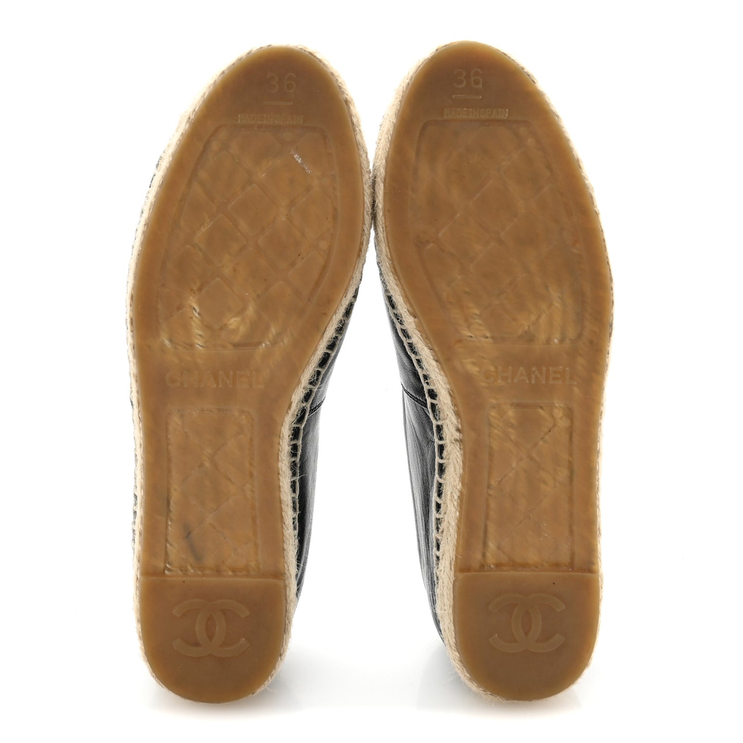 Lambskin CC Espadrilles 36 Black