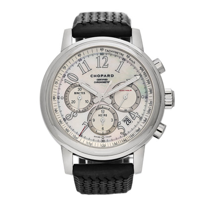 Chopard Stainless Steel Rubber Mother of Pearl 42mm 1000 Mille Miglia Chronograph Automatic Watch 1 of 5