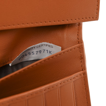 Bottega Veneta Nappa Intrecciato Continental Snap Wallet Tangerine 7 of 9