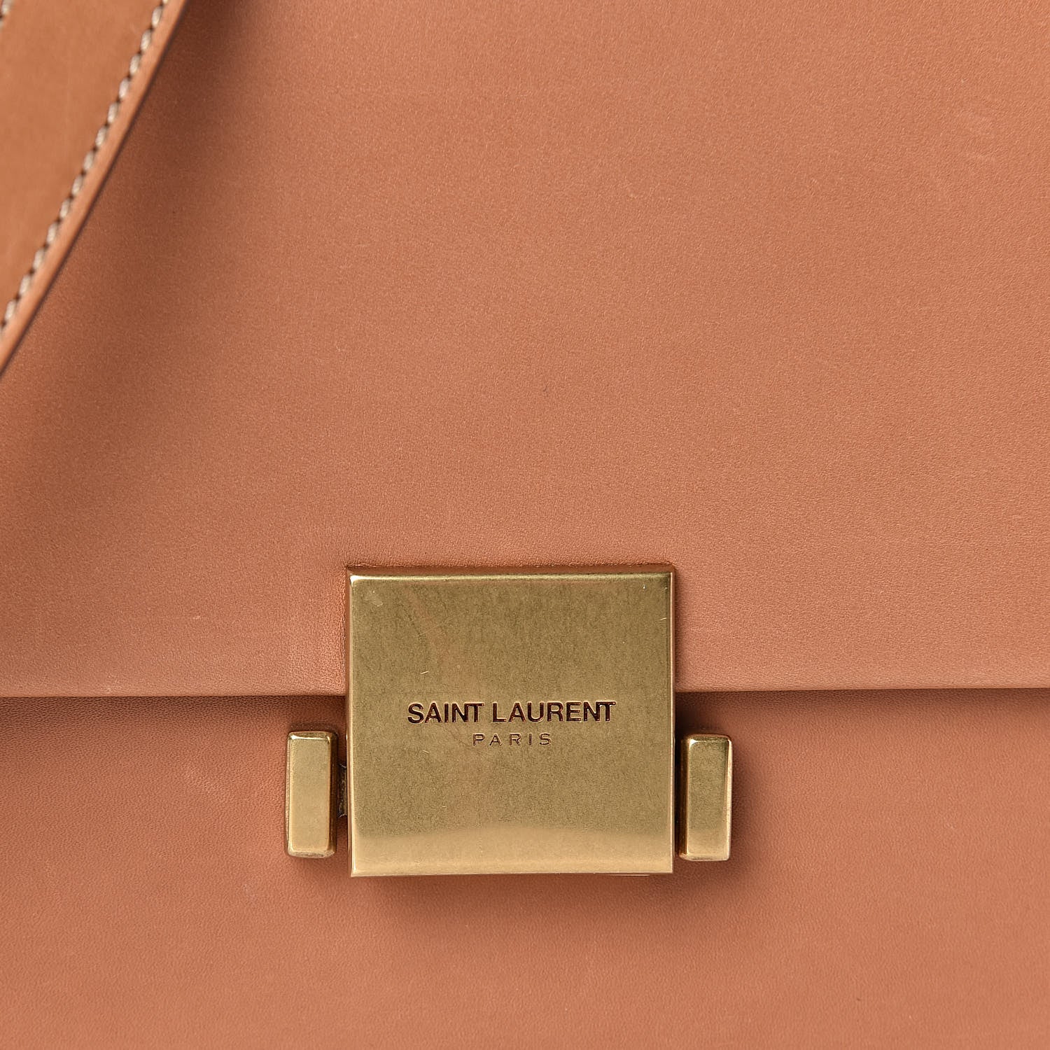 Saint Laurent Calfskin Medium Bellechasse Satchel Brown 9 of 12