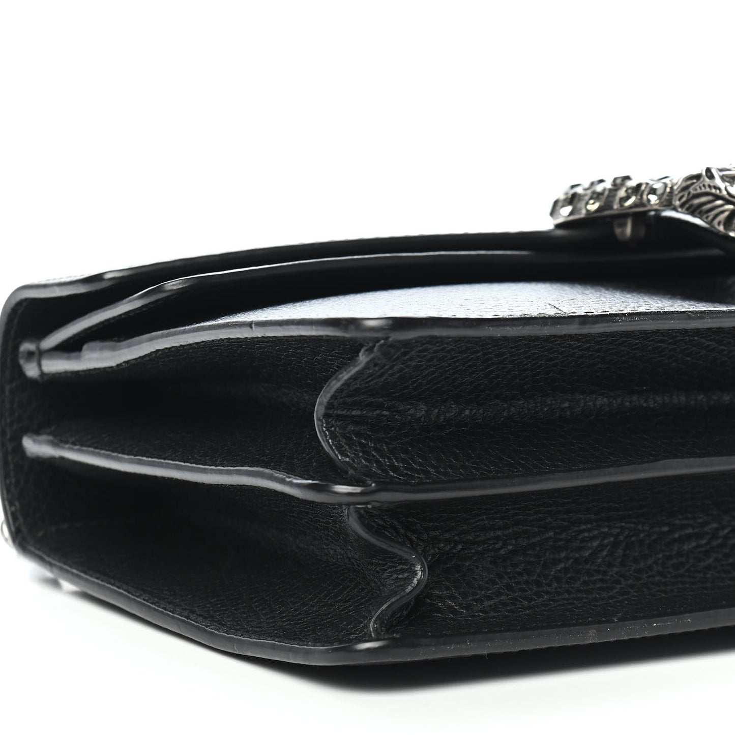 Pebbled Calfskin Small Dionysus Shoulder Bag Black