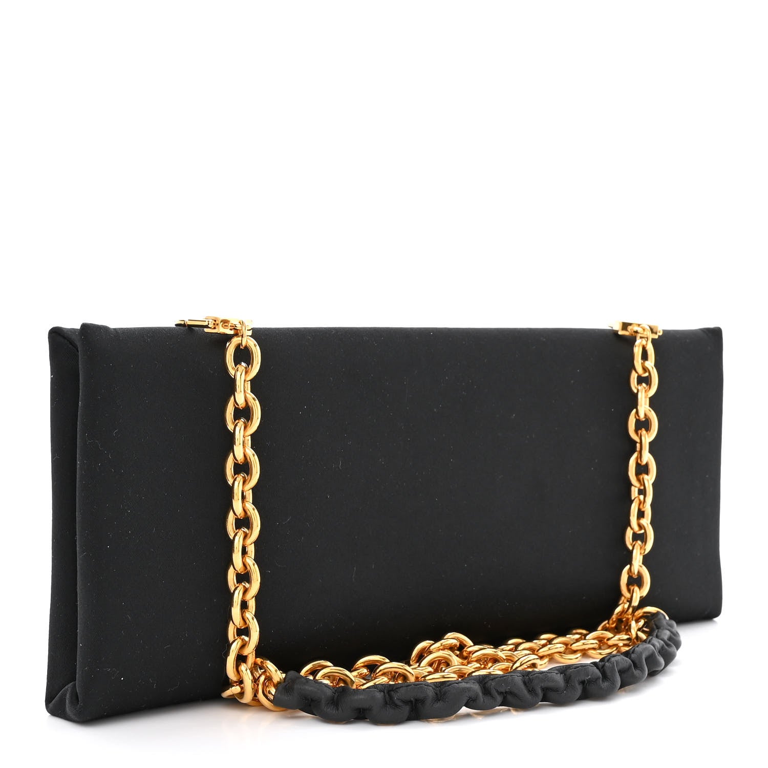 Tom Ford Satin Small Chain Clutch Bag Black 3 of 11