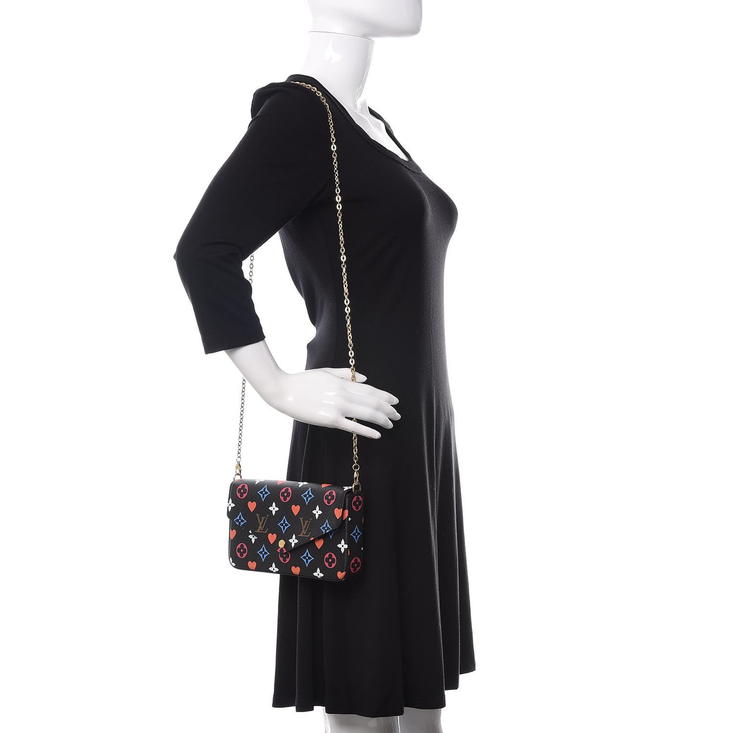 Game On Felicie Chain Wallet Black