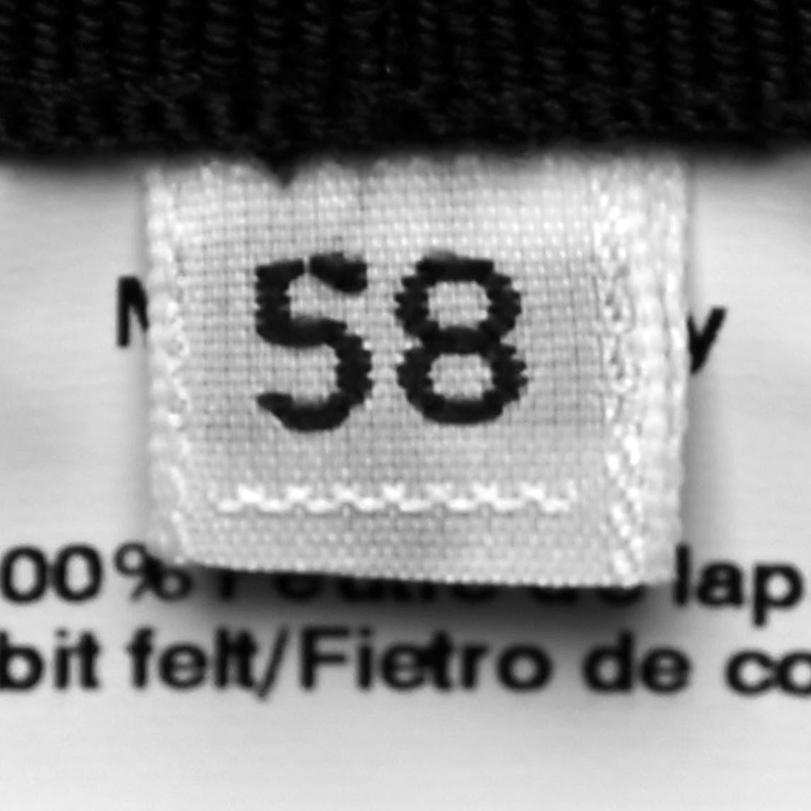 Rabbit Felt Hare Felt Paris Hat 58 Black