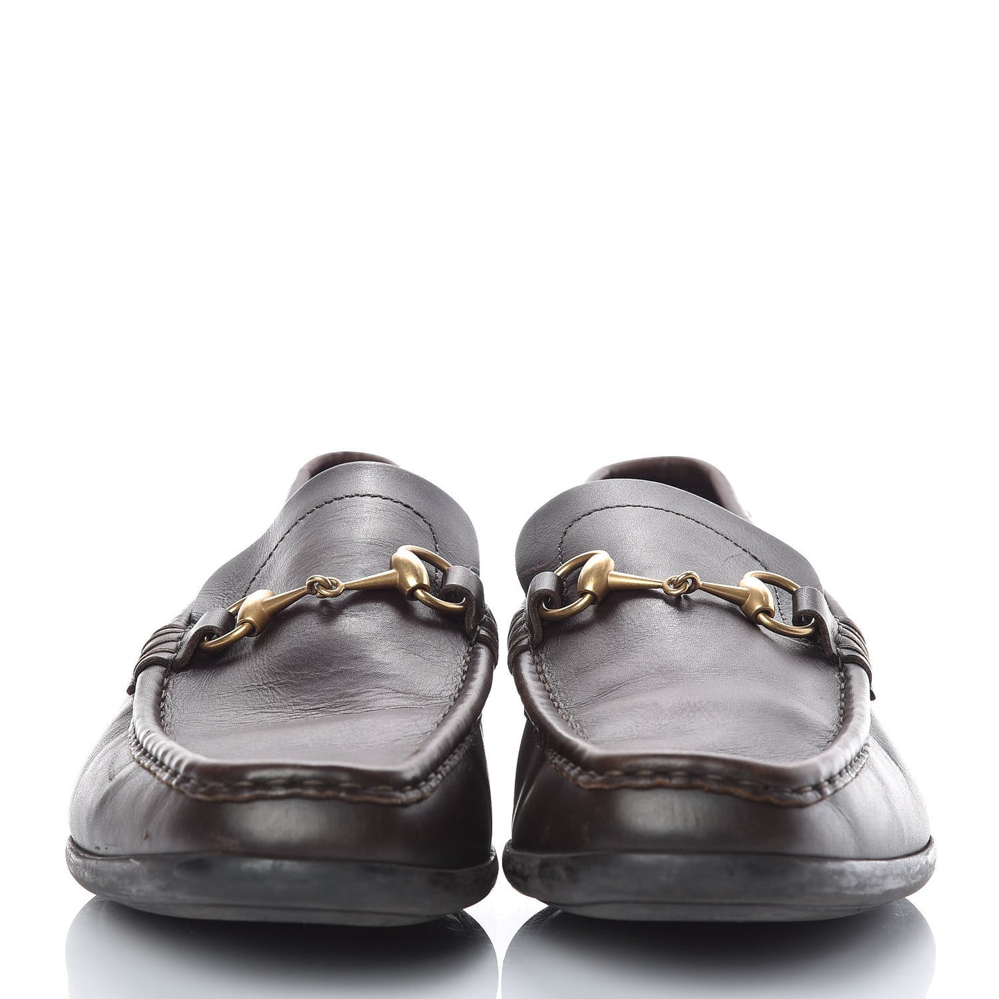 Calfskin Mens Horsebit Driver Loafers 11 Brown