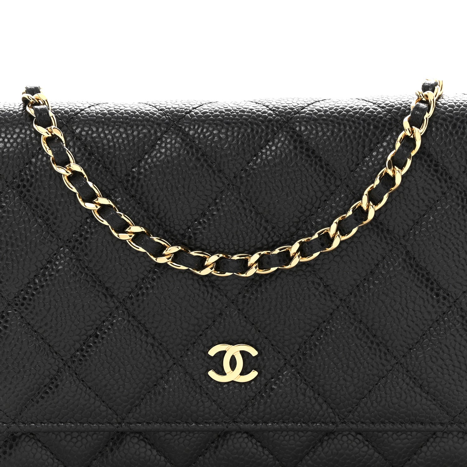 Chanel Caviar Quilted Wallet On Chain WOC Black 9 of 13