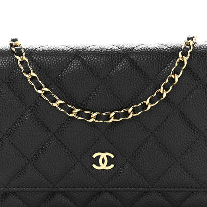 Chanel Caviar Quilted Wallet On Chain WOC Black 9 of 13