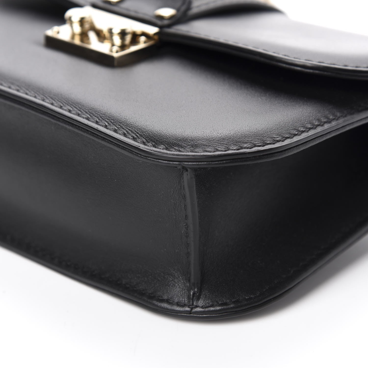 Valentino Garavani Vitello Small Glam Lock Rockstud Flap Black 7 of 10