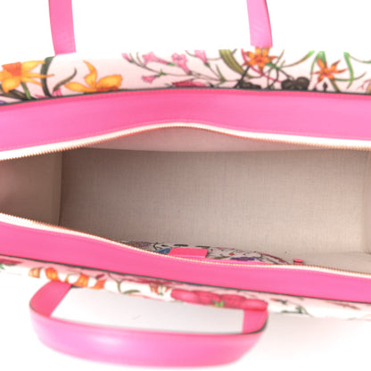 Gucci Canvas Large Flora Tote Pink Multicolor Fuchsia 4 of 4