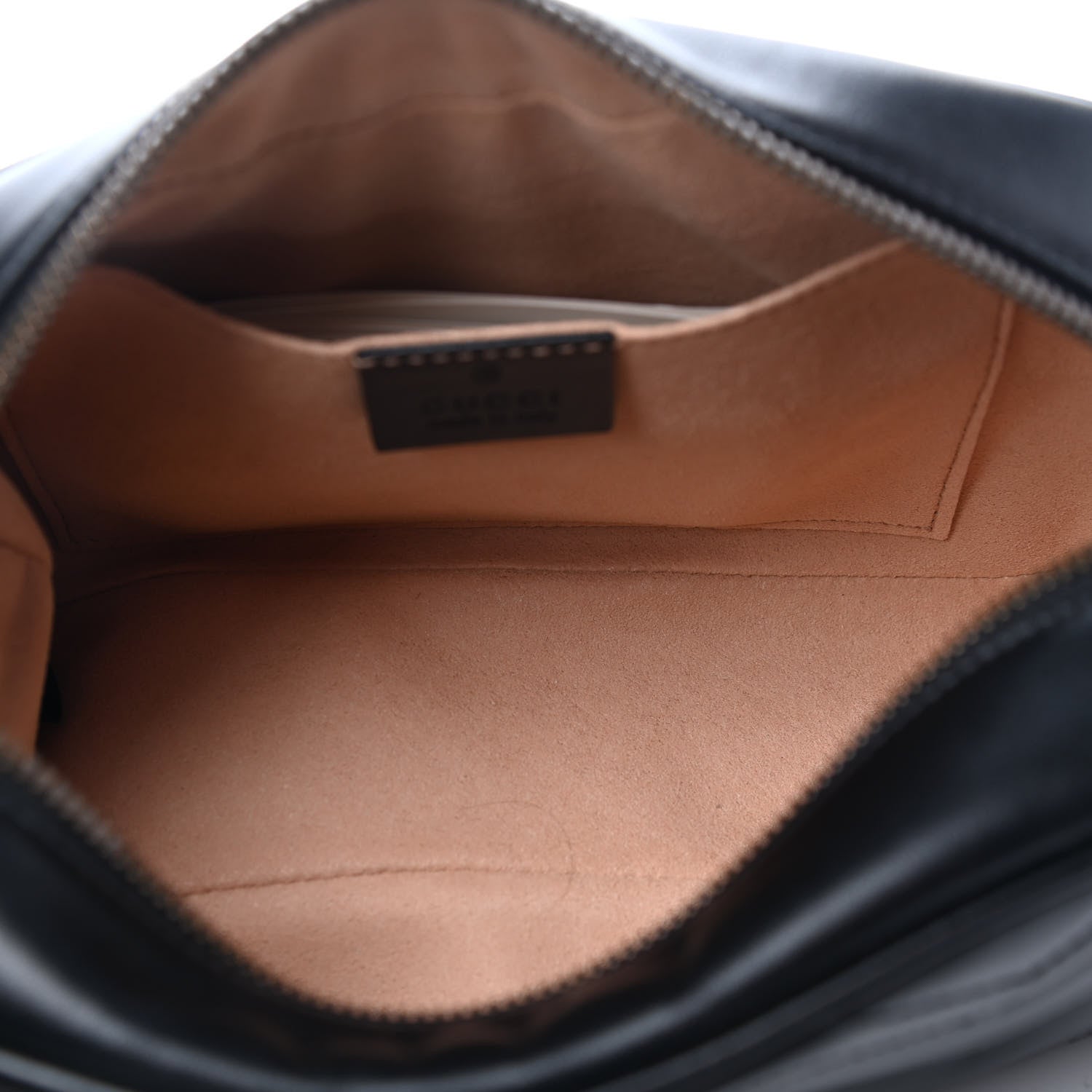 Gucci Calfskin Matelasse Small GG Marmont Chain Shoulder Bag Black 7 of 9