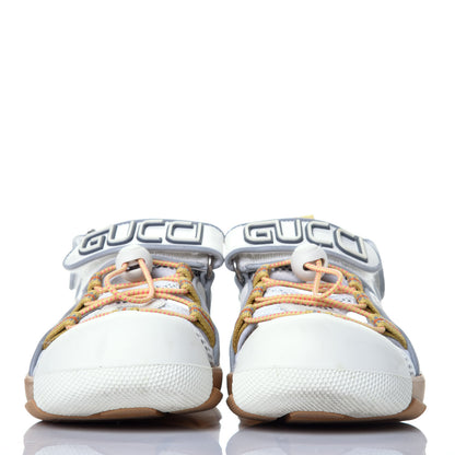 Gucci Mesh Fabric Tinsel Sport Sandals 36 White Silver 2 of 9