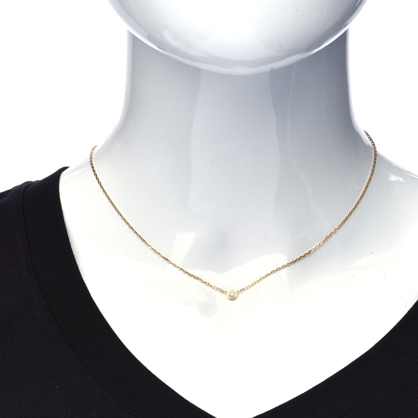 18K Yellow Gold Diamond SM D'Amour Pendant Necklace
