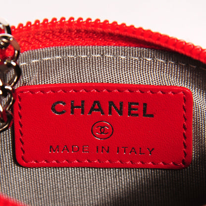 Chanel Caviar Timeless CC Coin Purse Case Light Red 7 of 8