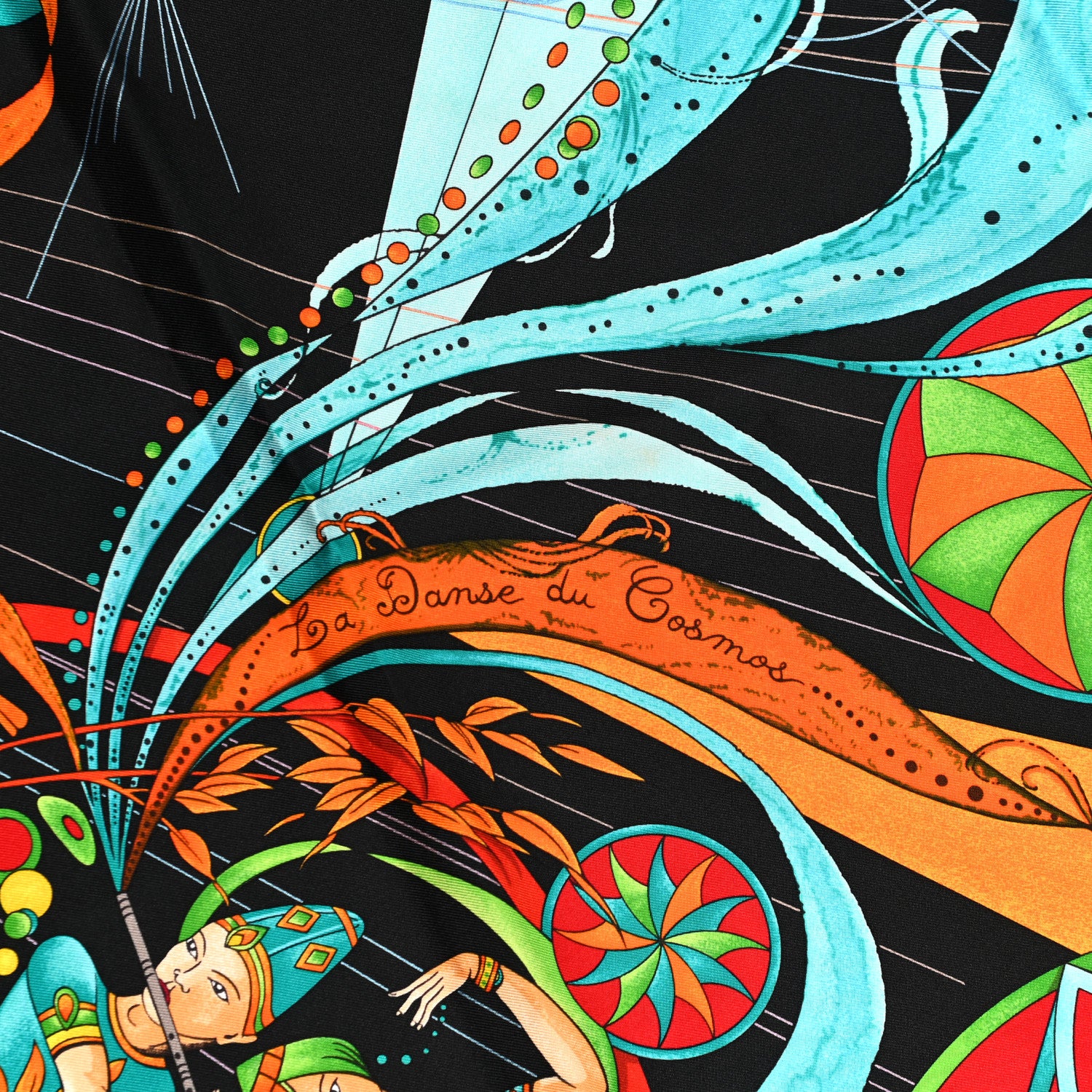 Hermes Silk La Danse Du Cosmos Scarf 90 5 of 7