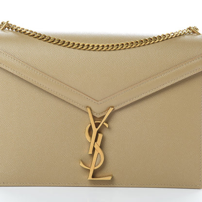 Saint Laurent Grain De Poudre Monogram Cassandra Clasp Bag Latte 8 of 10