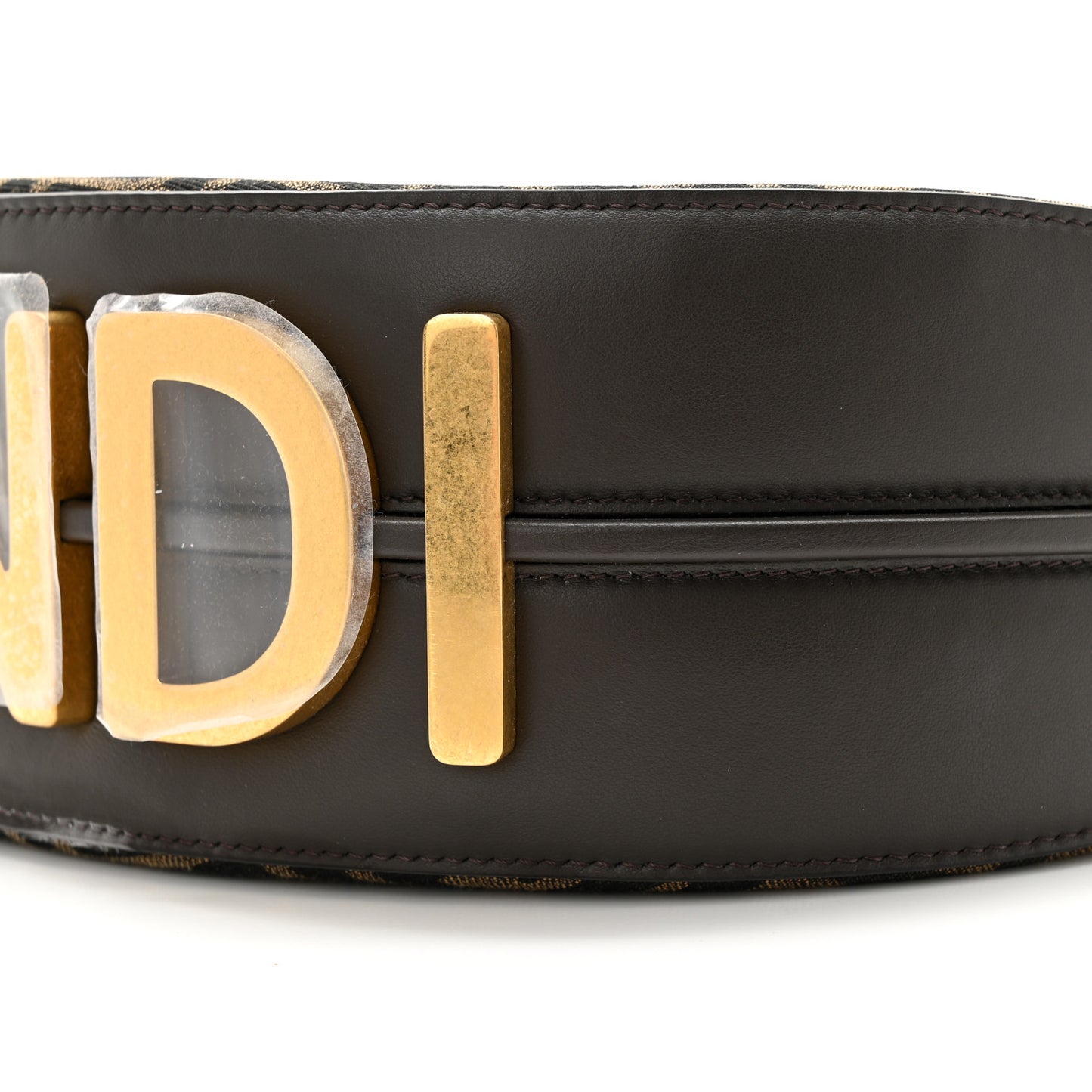 Fabric Jacquard Vitello Grace FF 1974 Small Fendigraphy Hobo Bag Tobacco Moro Ebano