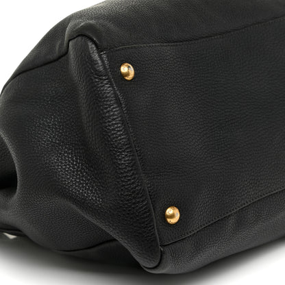 Prada Vitello Daino Shopping Satchel Black 8 of 18